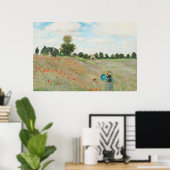 Het papaverveld bij Argenteuil door Claude Monet Poster (Thuiskantoor)