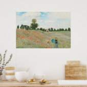 Het papaverveld bij Argenteuil door Claude Monet Poster (Keuken)