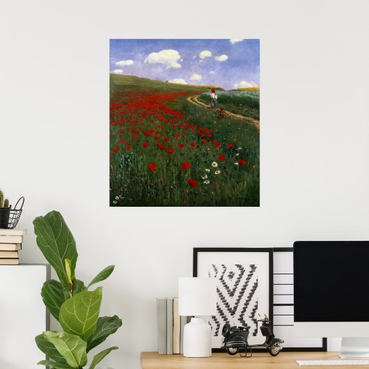 Het papaverveld poster (Thuiskantoor)