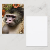 Het papier is getextureerd  look aap visitekaartje (Voorkant / Achterkant)