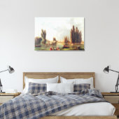 Het park en Chateau in Mereville Canvas Afdruk (Insitu (Slaapkamer))