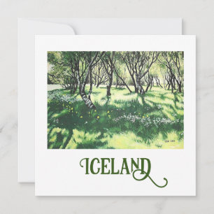 Het park Reykjavik in IJsland, fijne kunst door Po Feestdagenkaart