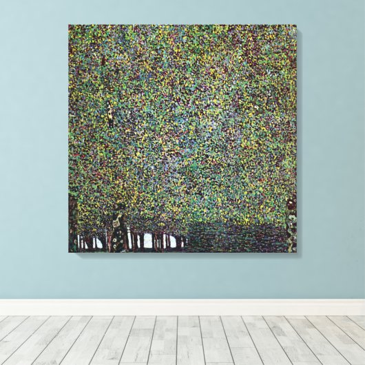 Het park van Gustav Klimt,  Art Nouveau Canvas Afdruk (Insitu (Houten vloer))