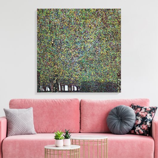 Het park van Gustav Klimt,  Art Nouveau Canvas Afdruk (Insitu (Woonkamer))