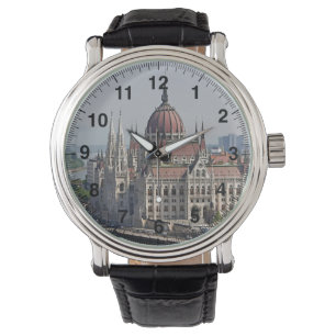 Het parlement van Boedapest zuidzijde, Hongarije Horloge