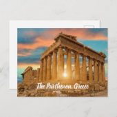 Het Parthenon Griekenland gestileerd Briefkaart (Voorkant / Achterkant)