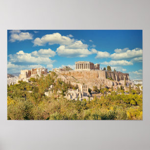 Het Parthenon op de Atheense Acropolis, Griekenlan Poster