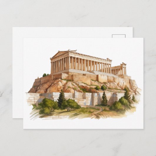 Het Parthenon: Tijdloze erfenis van het oude Griek Briefkaart (Voorkant / Achterkant)