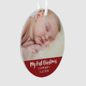 Het pasgeboren Ornament van de Vakantie van de (voorkant)