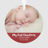 Het pasgeboren Ornament van de Vakantie van de (achterkant)