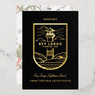 Het paspoort van de Bestemmingsweddenschap sparen  Folie Uitnodiging