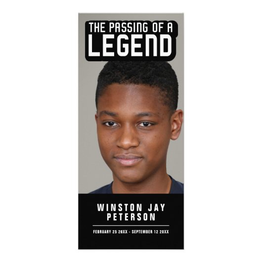 Het passeren van de legende moderne monument zwart reclamekaart (Voorkant)