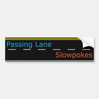 Het passeren van Lane Langpokes Bumpersticker