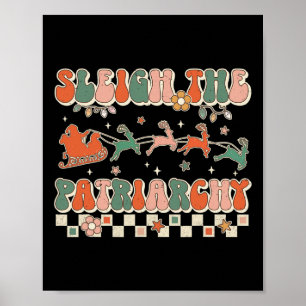 Het patriarchaat van het feminisme meme retro Chri Poster