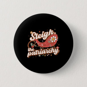 Het patriarchaat van het feminisme meme retro Chri Ronde Button 5,7 Cm