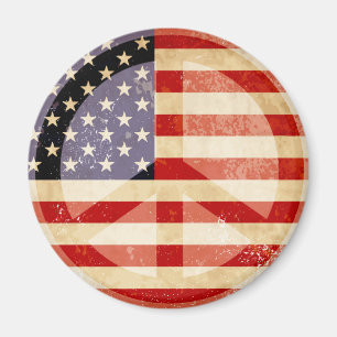 Het patriottische Teken van de Vrede van de Vlag Magneet