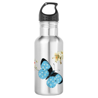 het patroon dierlijke Jubilea van vlinder blauwe Waterfles