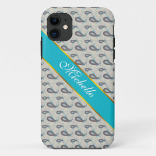 Het Patroon van Champagne Paisley iPhone 11 Hoesje