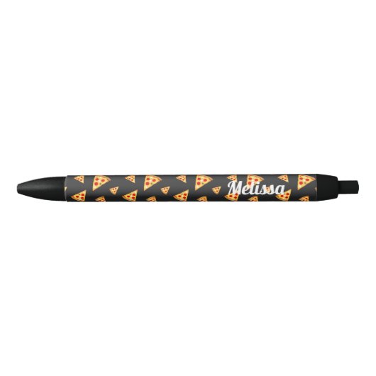 Het patroon van Cool en pizza's personaliseren Zwarte Inkt Pen (Voorkant)