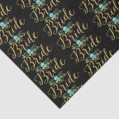 Het patroon van de bruidgoudtypografie tissuepapier (Detail)