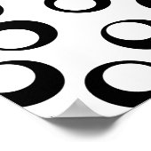 Het patroon van de cirkels van de zwarte en Witte Poster (Hoek)