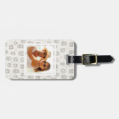 Het Patroon van de Foto van de douane met owls Bagagelabel (Voorkant horizontaal)