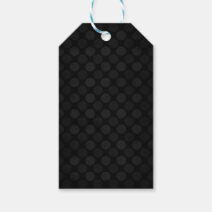Het patroon van de getande zwarte cirkels herstell cadeaulabel