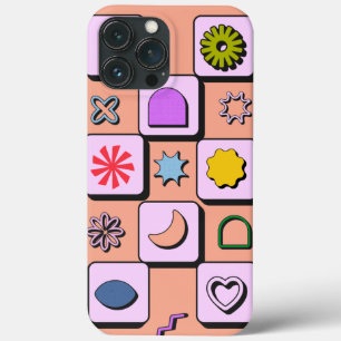 Het Patroon van de Kleur van de Retro Gepersonalis iPhone 13 Pro Max Hoesje
