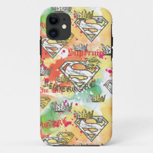 Het Patroon van de Kroon van Supergirl iPhone 11 Hoesje