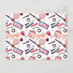 Het Patroon van de Make-up van de waterverf Feestdagenkaart