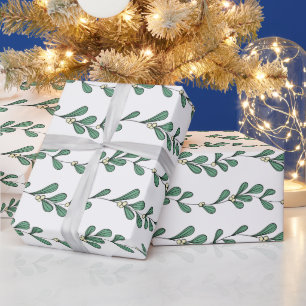 Het Patroon van de maretak Cadeaupapier