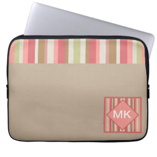Het Patroon van de Strepen van de paprika Laptop Sleeve