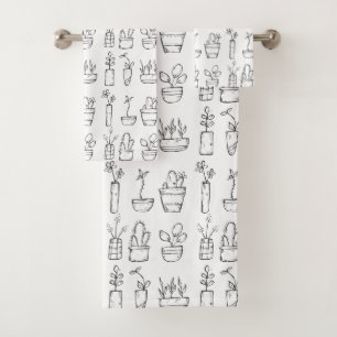 Het Patroon van de Tekeningen van de Lijn van de P Bad Handdoek