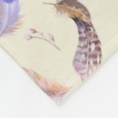 Het Patroon van de Veer van de waterverf Bladeren  Fleece Deken (Hoek)