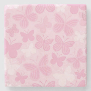 Het patroon van de vlinder stenen onderzetter