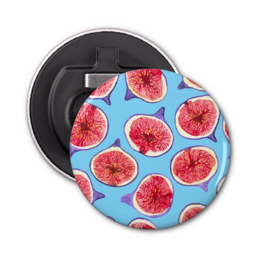 Het patroon van de waterverf van varkensplakken button flesopener (Voorkant)