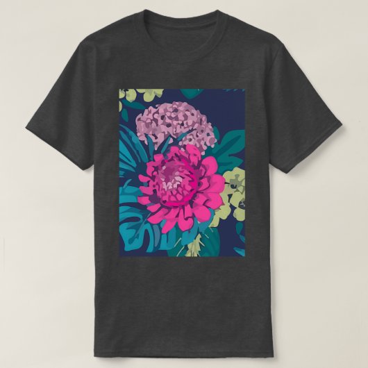 Het Patroon van de zomer vormt Hand T-shirt (Design voorkant)