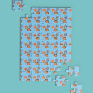 Het patroon van de zwevende hoofden van de buirrel legpuzzel