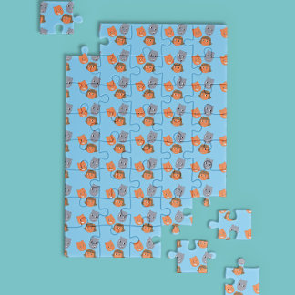 Het patroon van de zwevende hoofden van de buirrel legpuzzel