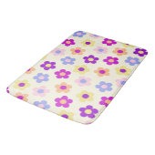Het Patroon van flower power - Gele Achtergrond Badmat (Gekanteld)