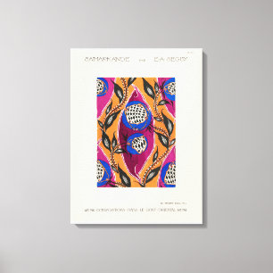 Het Patroon van het Bloem van de Bloem van de Vloe Canvas Afdruk