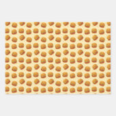 het patroon van het coole gevlekte hamburgers frie inpakpapier vel (Voorkant)