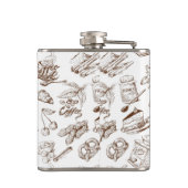 Het patroon van het document heupfles (Achterkant)