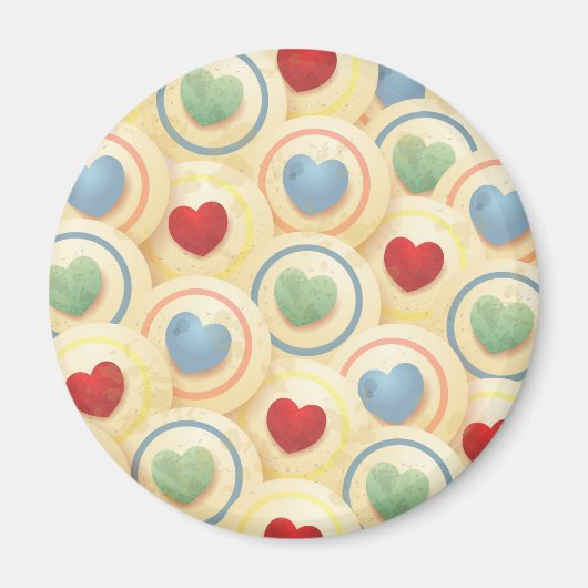 Het patroon van het hart in stijl magneet (Voorkant)