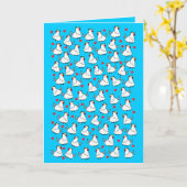 Het Patroon van het Hart van de Bos van de kip - Kaart (Gele Bloem)