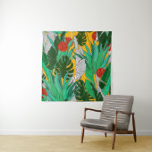 Het patroon van het oerwoud van de zomer met helde wandkleed (In situ)