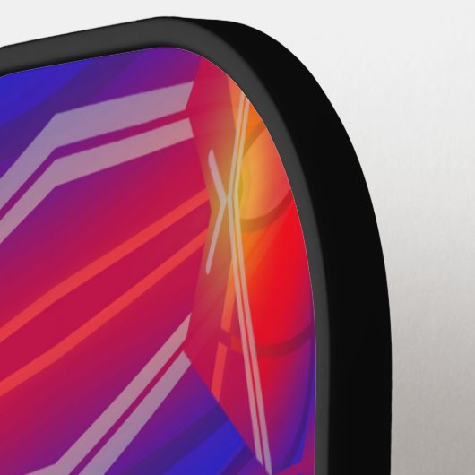 Het patroon van het patroon neon gelaagd Abstract  Pickleball Paddle (Links Detail)