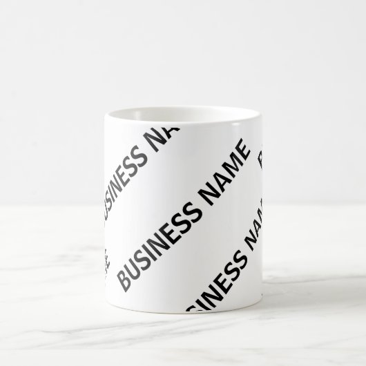 Het patroon van uw bedrijfsnaam | Zwart-wit Koffiemok (Center)