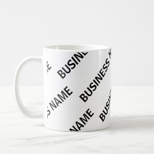 Het patroon van uw bedrijfsnaam   Zwart-wit Koffiemok