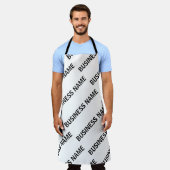 Het patroon van uw bedrijfsnaam | Zwart-wit Schort (Gedragen)